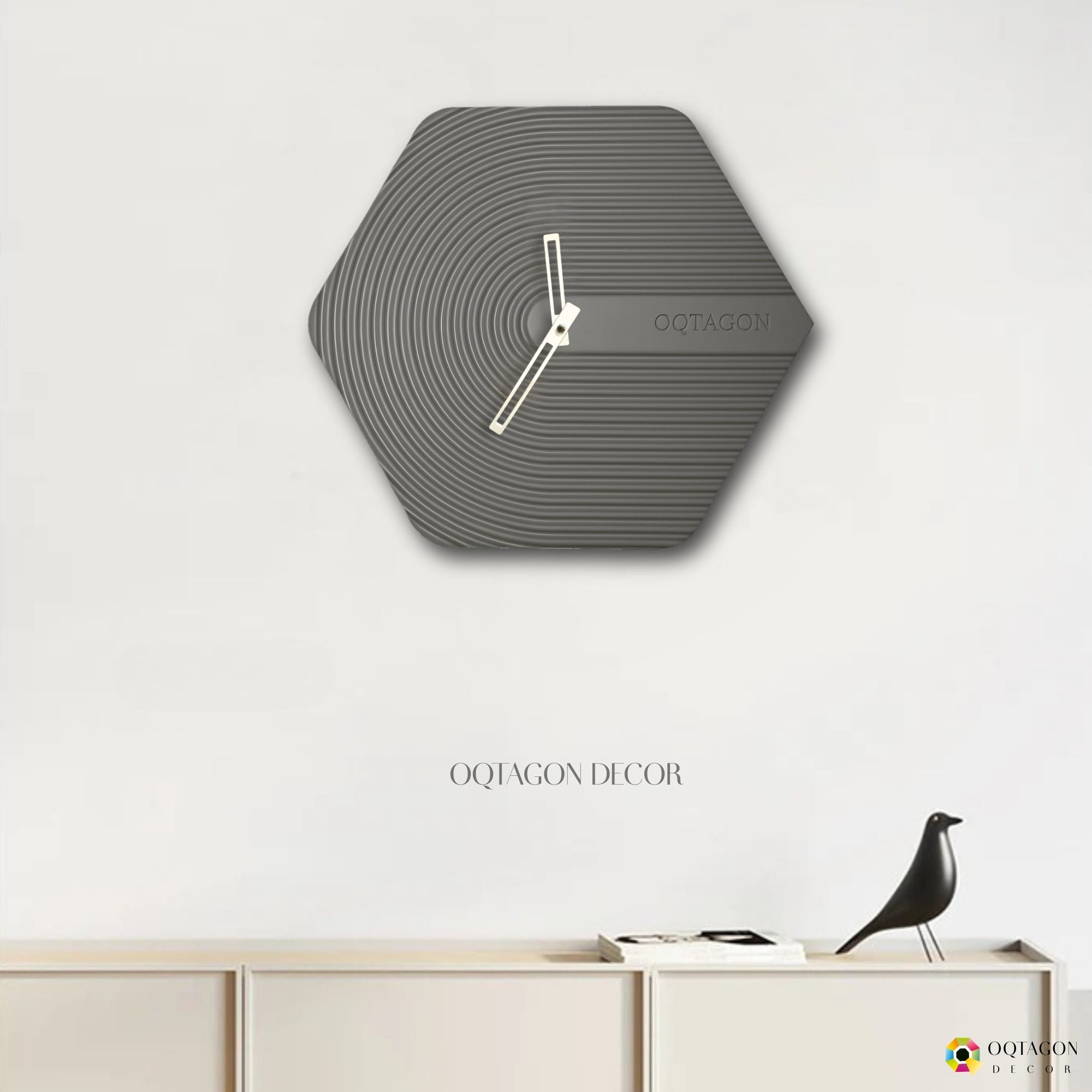 The Hexora Lux Series wall clock