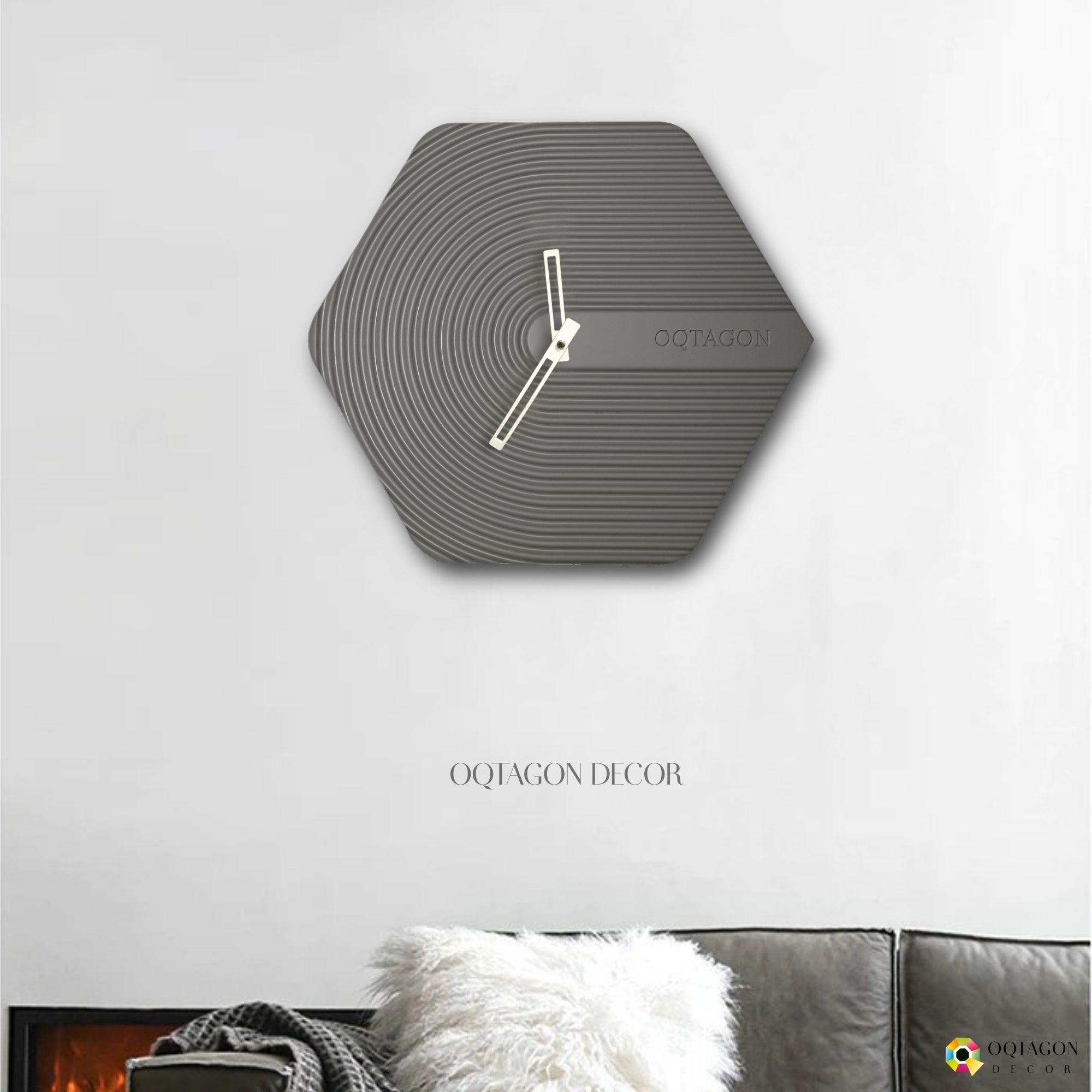 The Hexora Lux Series wall clock