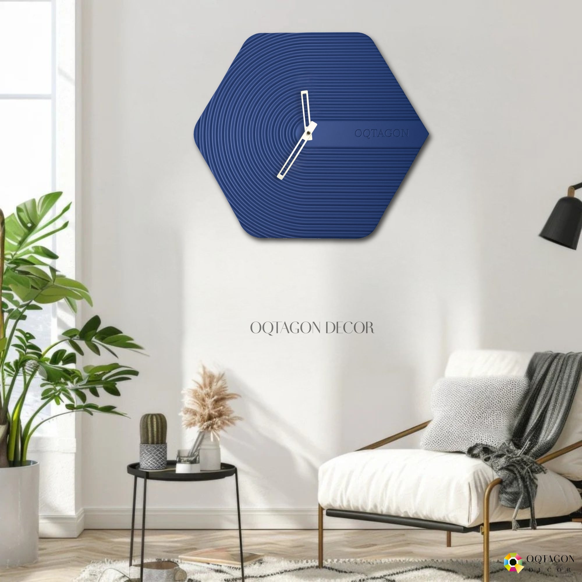 The Hexora Lux Series wall clock
